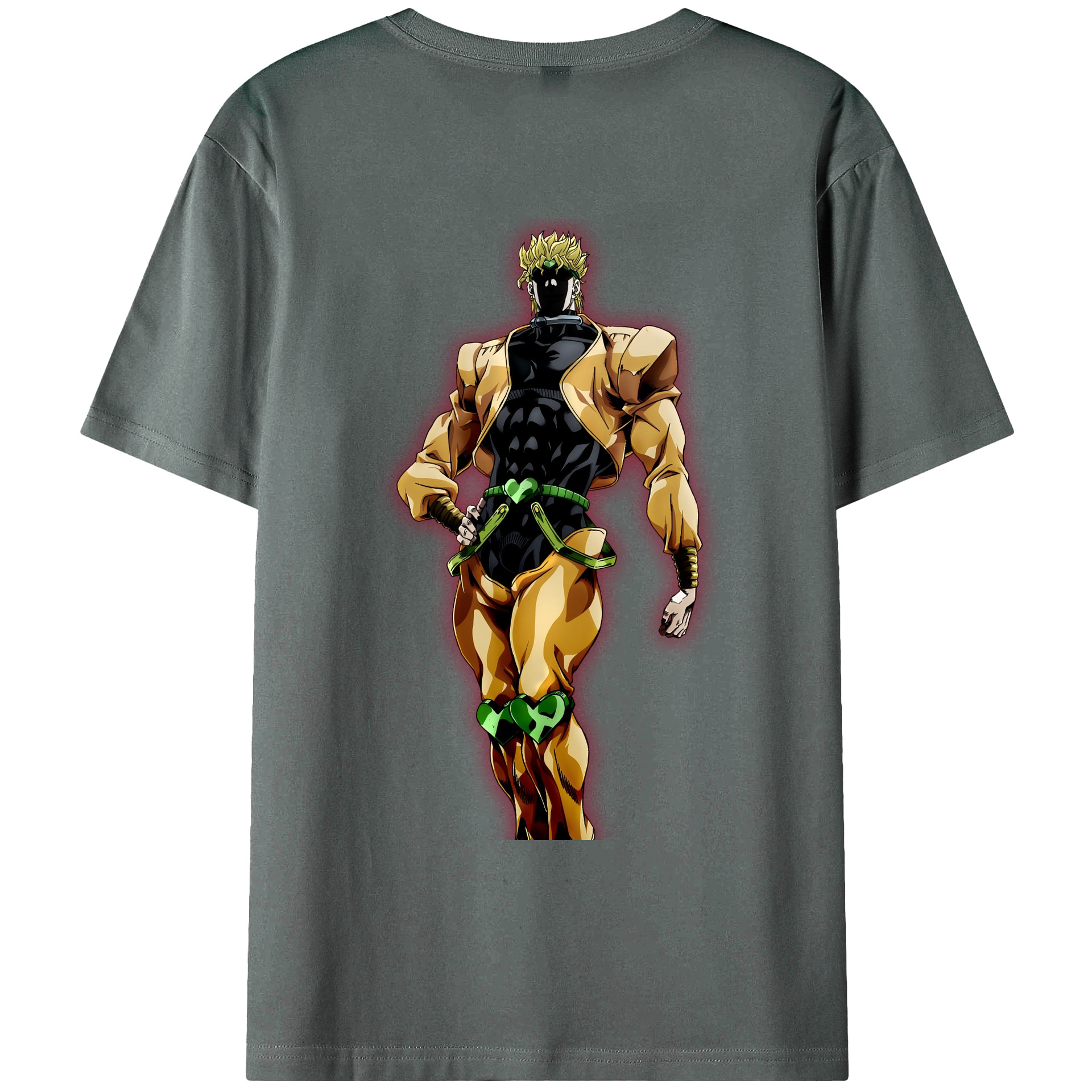 （画像用） ジョジョの奇妙な冒険 ディオ?ブランドー JoJo's Bizarre Adventure Dio Brando 綿100％ メンズ半袖Tシャツ（バックプリント） 通気性